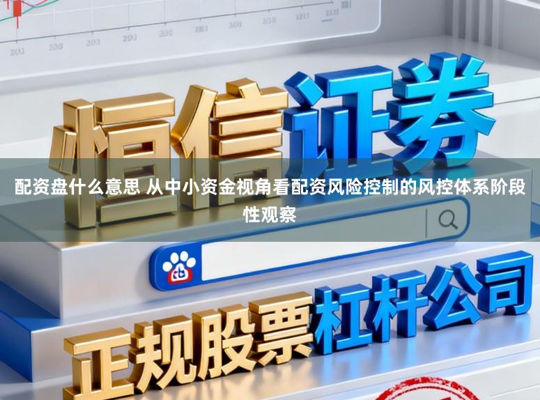 配资盘什么意思 从中小资金视角看配资风险控制的风控体系阶段性观察